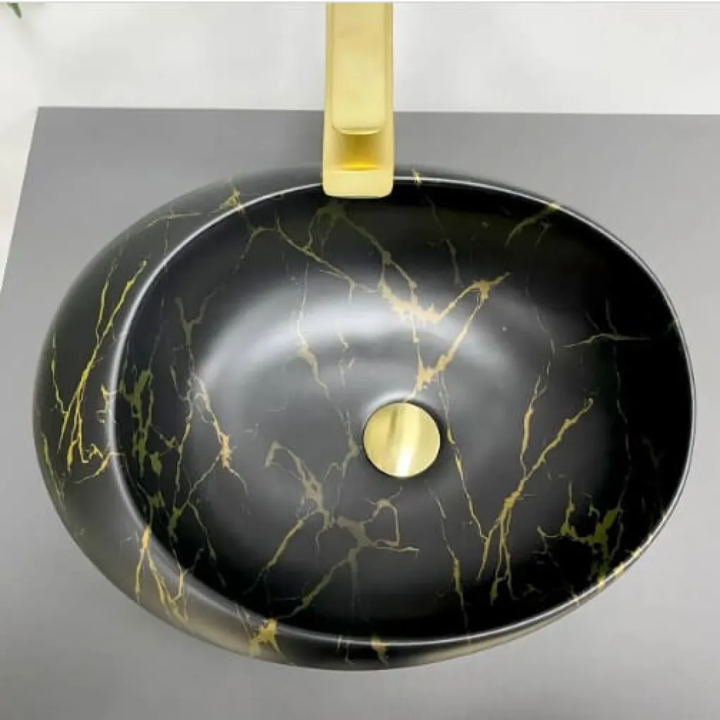 Раковина VBI Valiano Marble черный VBI-016101- Фото 3