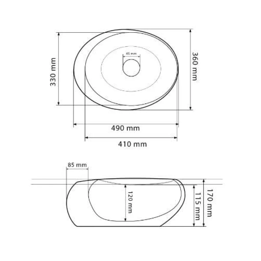 Раковина VBI Valiano Marble черный VBI-016101- Фото 4