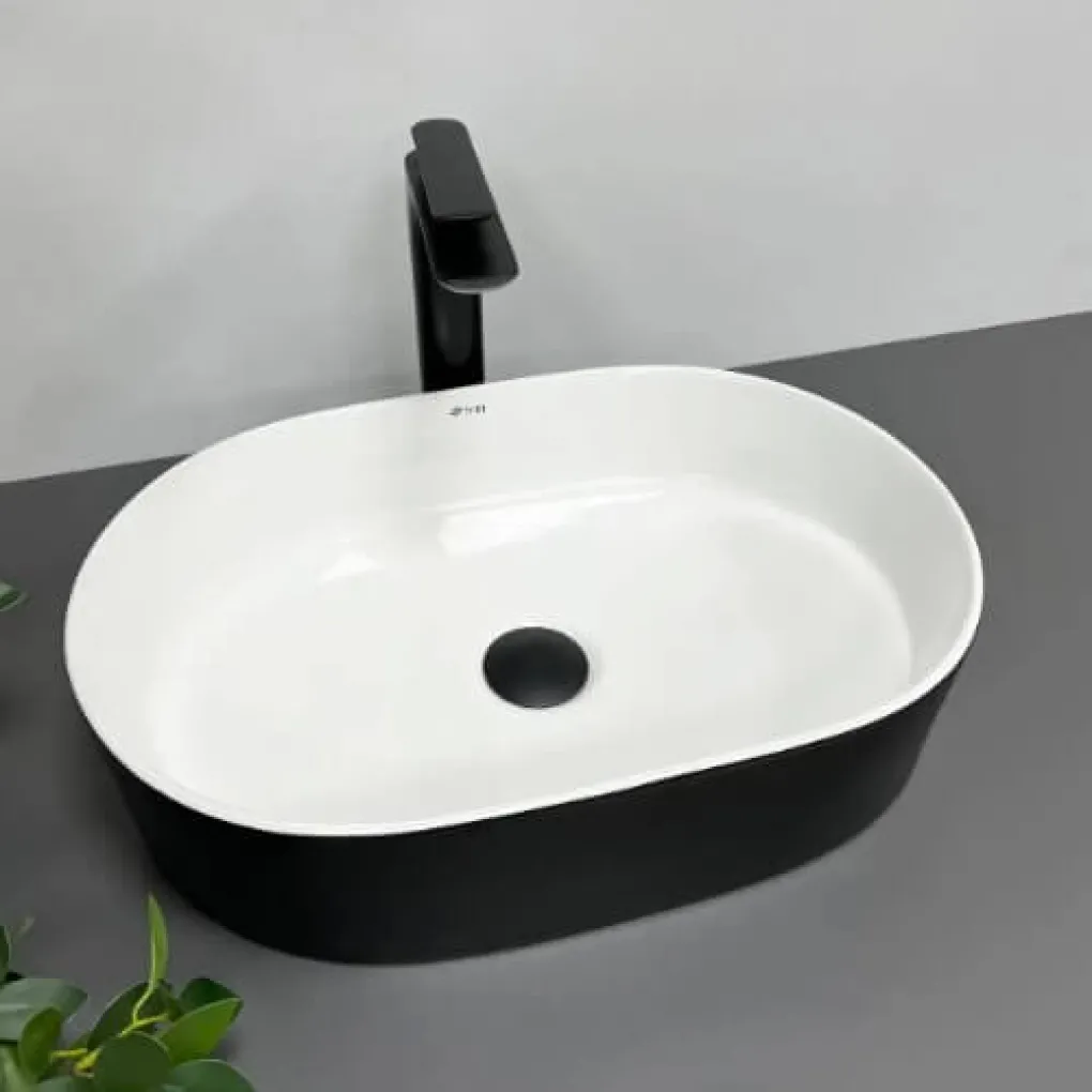 Раковина VBI Verona 50 черный/белый VBI-011309- Фото 2