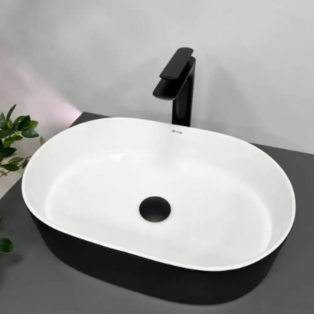Раковина VBI Verona 50 черный/белый VBI-011309- Фото 3