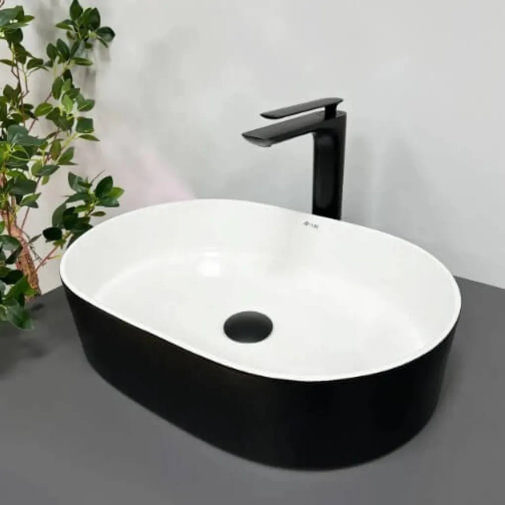 Раковина VBI Verona 50 черный/белый VBI-011309- Фото 4