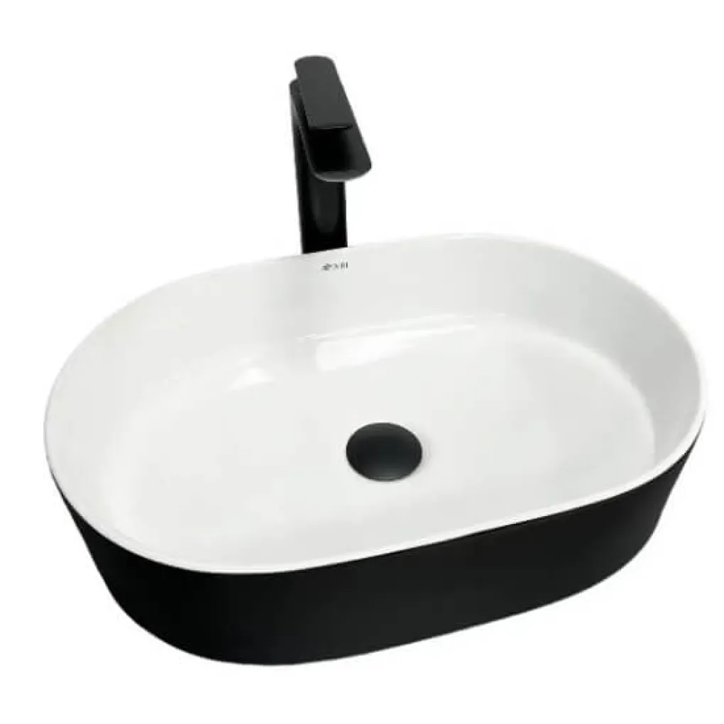 Раковина VBI Verona 50 черный/белый VBI-011309- Фото 1