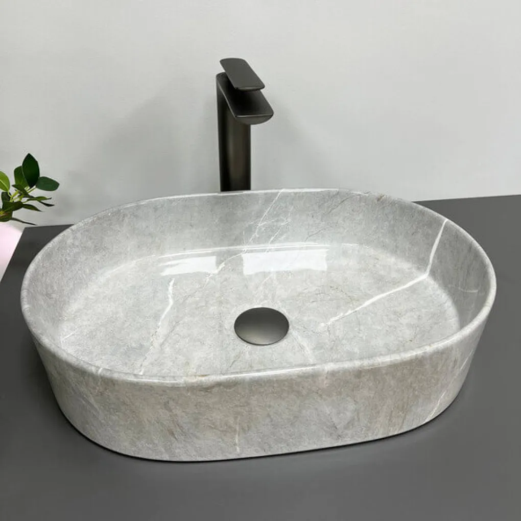 Умывальник VBI Verona 50 GREY STONE GLOSSY VBI-011310- Фото 4