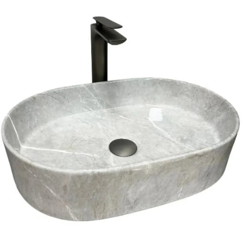 Умывальник VBI Verona 50 GREY STONE GLOSSY VBI-011310- Фото 1