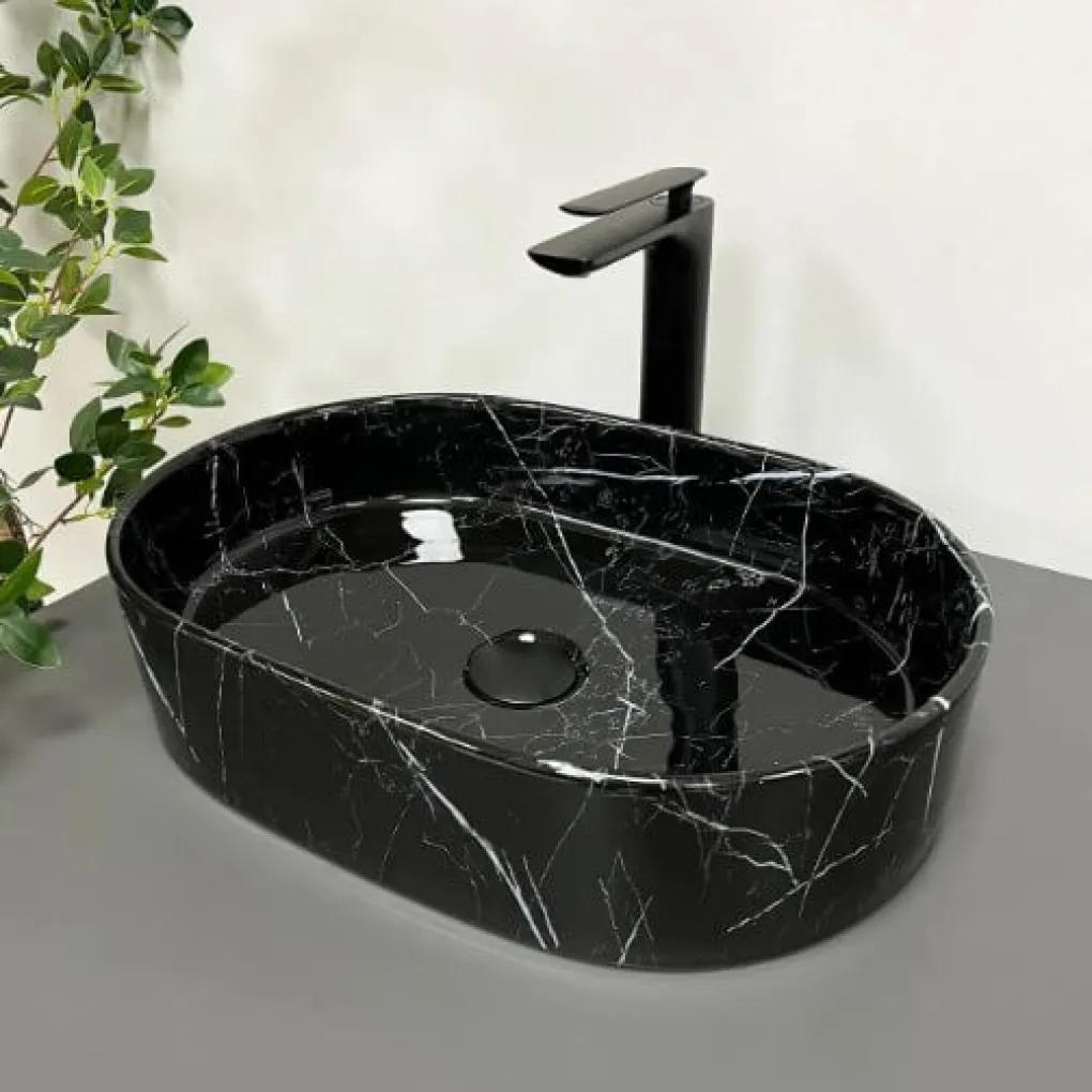 Раковина VBI Verona 50 Marmo Glossy черный VBI-011314- Фото 4