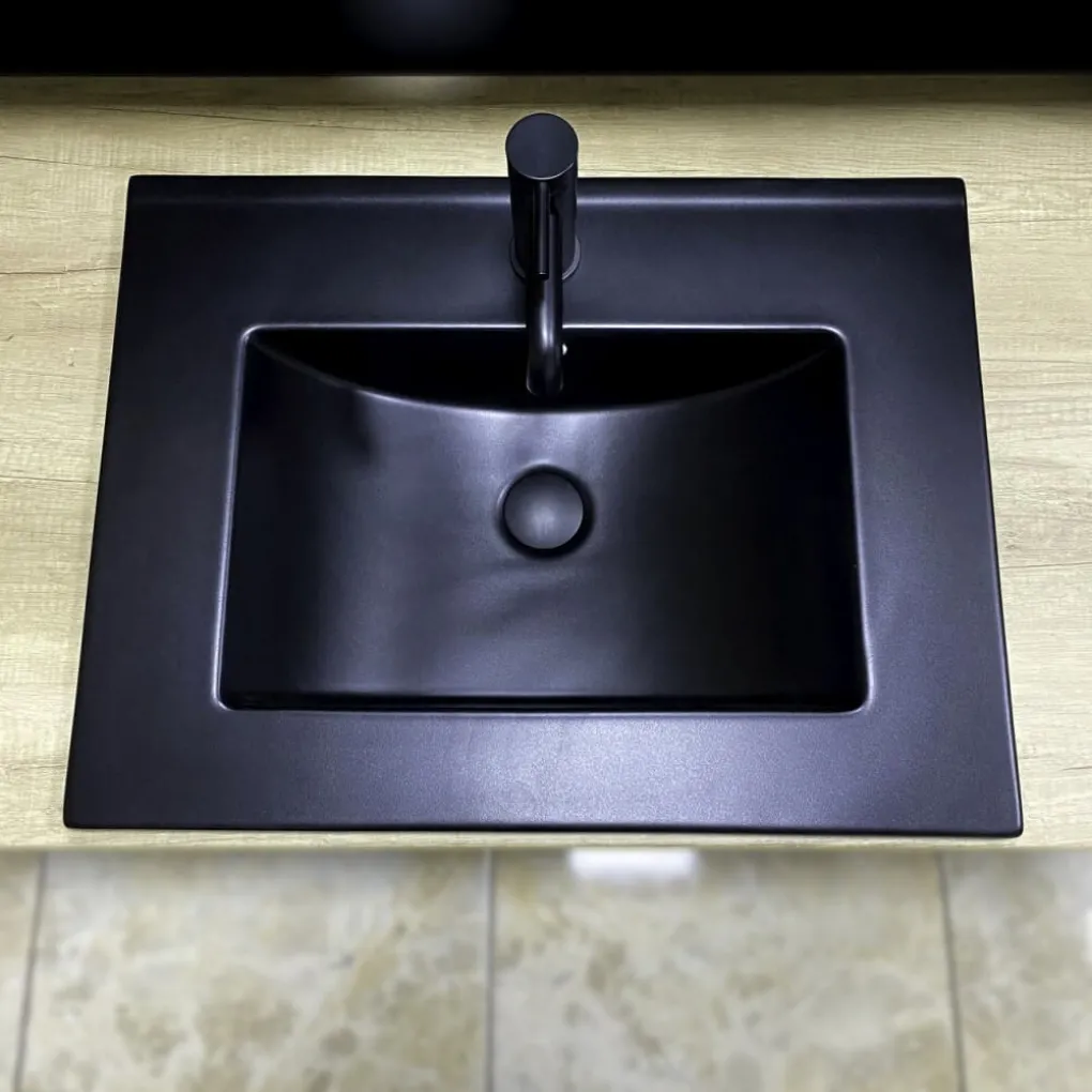 Раковина врезная VBI Ferrara 60 Black matt (VBI-018042)- Фото 2