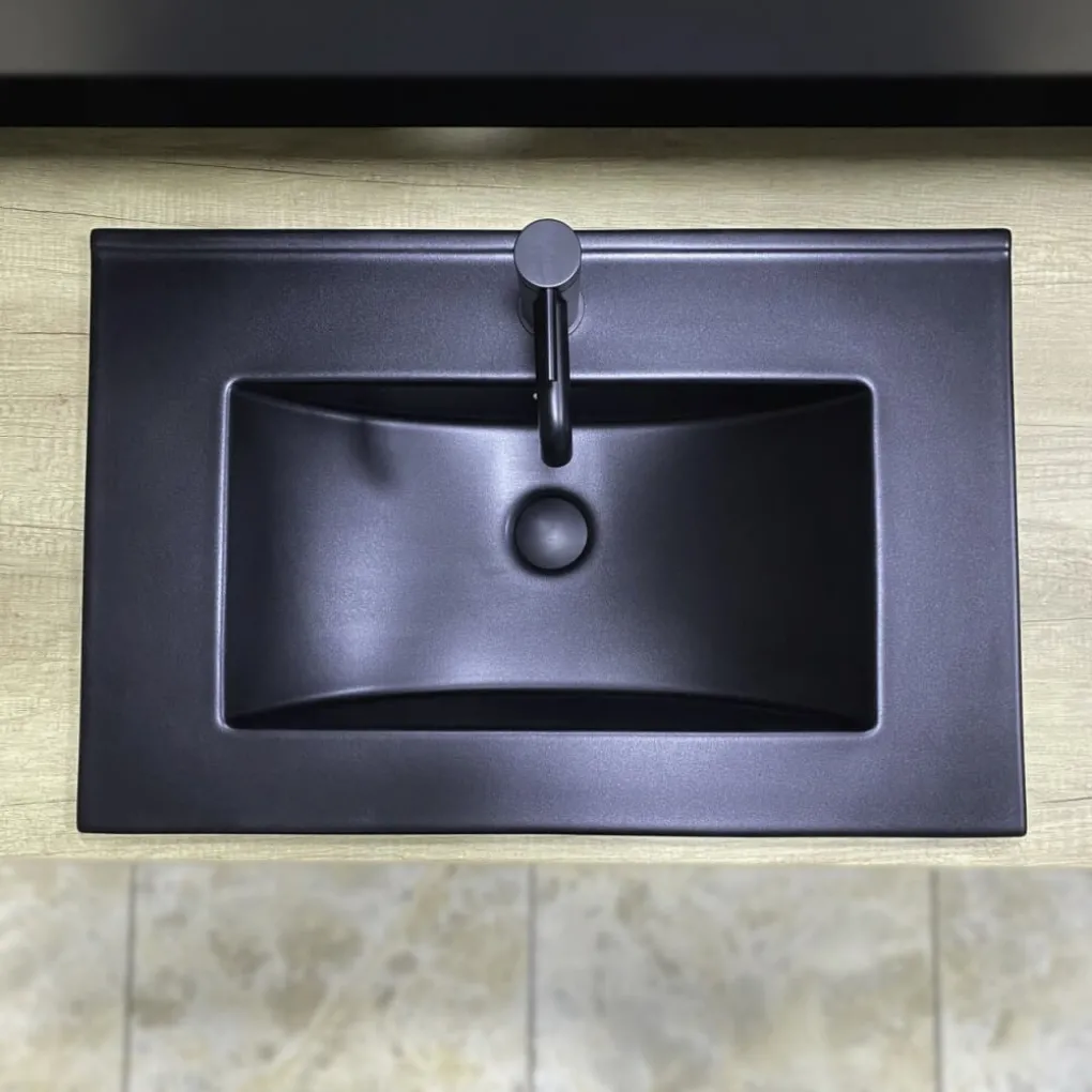 Раковина врезная VBI Ferrara 70 Black matt (VBI-018043)- Фото 3