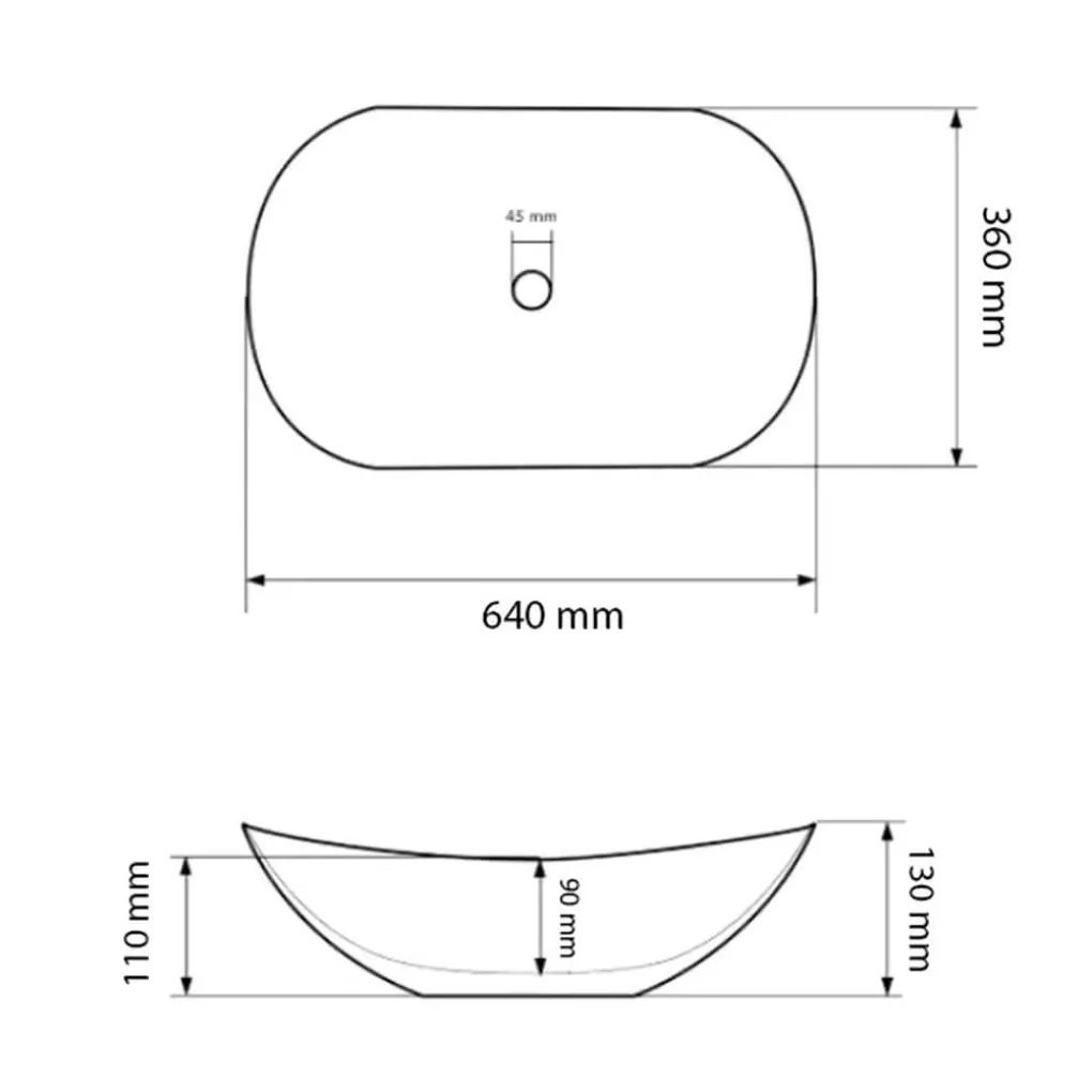 Умивальник (раковина) VBI Turin Black White накладний VBI-011513- Фото 4