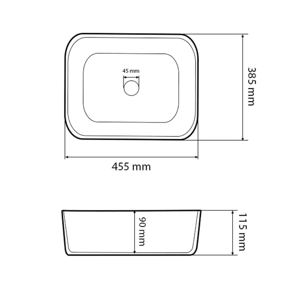 Умивальник (раковина) VBI Vestone 45 White накладний VBI-017000- Фото 4