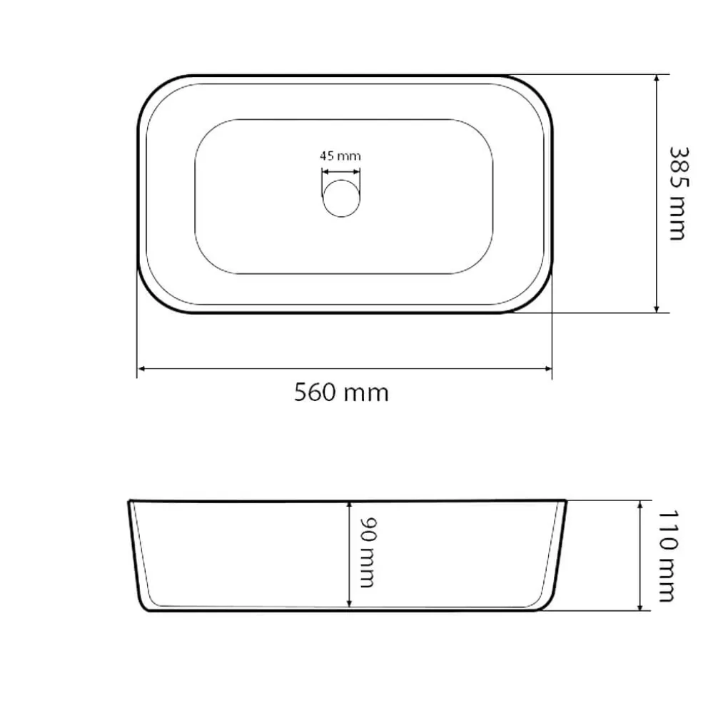 Умывальник (раковина) VBI Vestone 55 White накладной VBI-017001- Фото 4