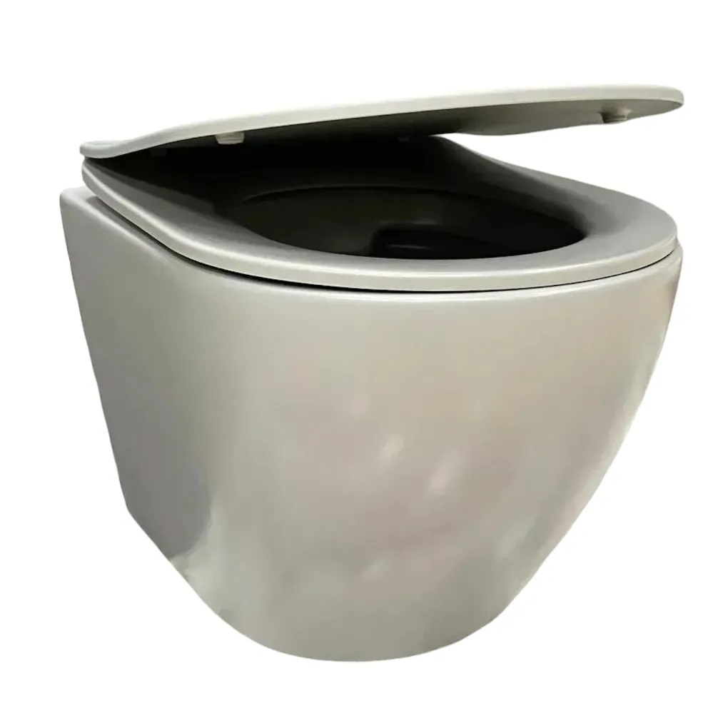 Унитаз подвесной VBI Vulcano Light Grey Matt светло-серый матовый (VBI-020416)- Фото 1