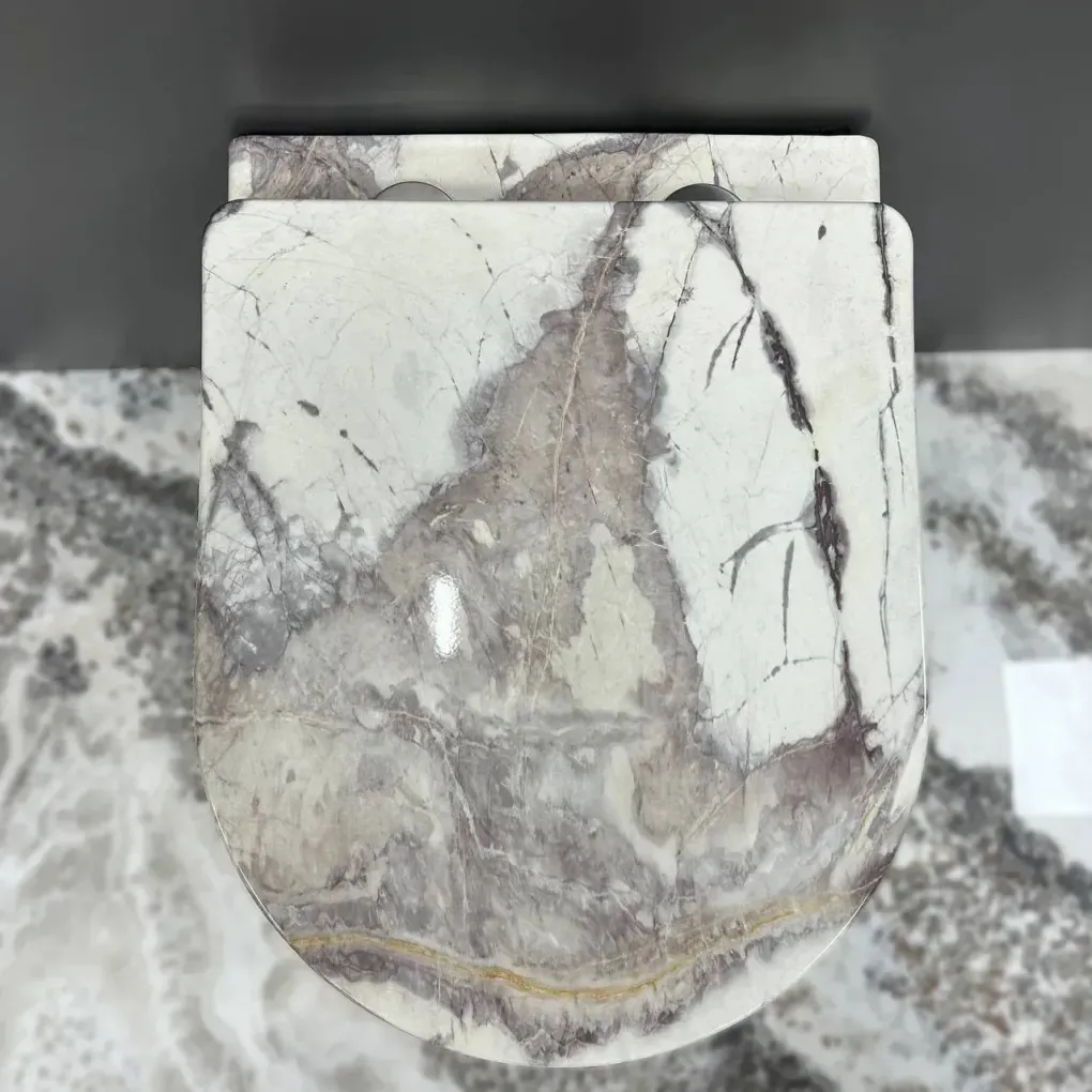 Унитаз подвесной VBI Vulcano Sand серый мрамор (VBI-020404)- Фото 2