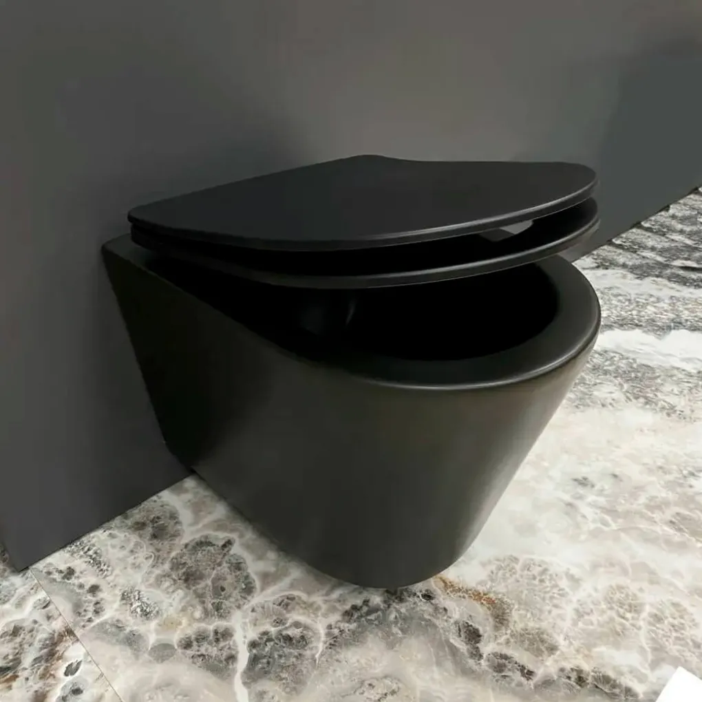 Унитаз подвесной VBI Levanzo Black Matt (VBI-020201)- Фото 2