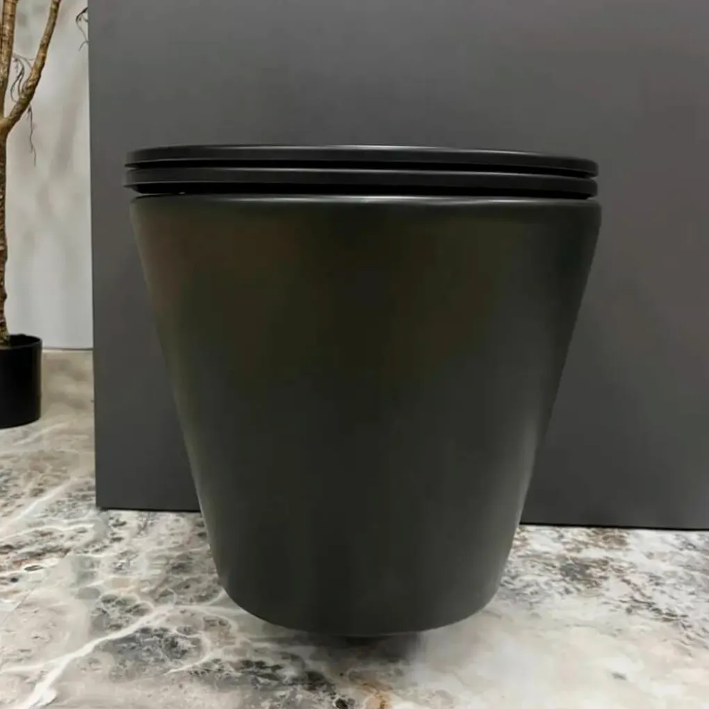Унитаз подвесной VBI Levanzo Black Matt (VBI-020201)- Фото 4
