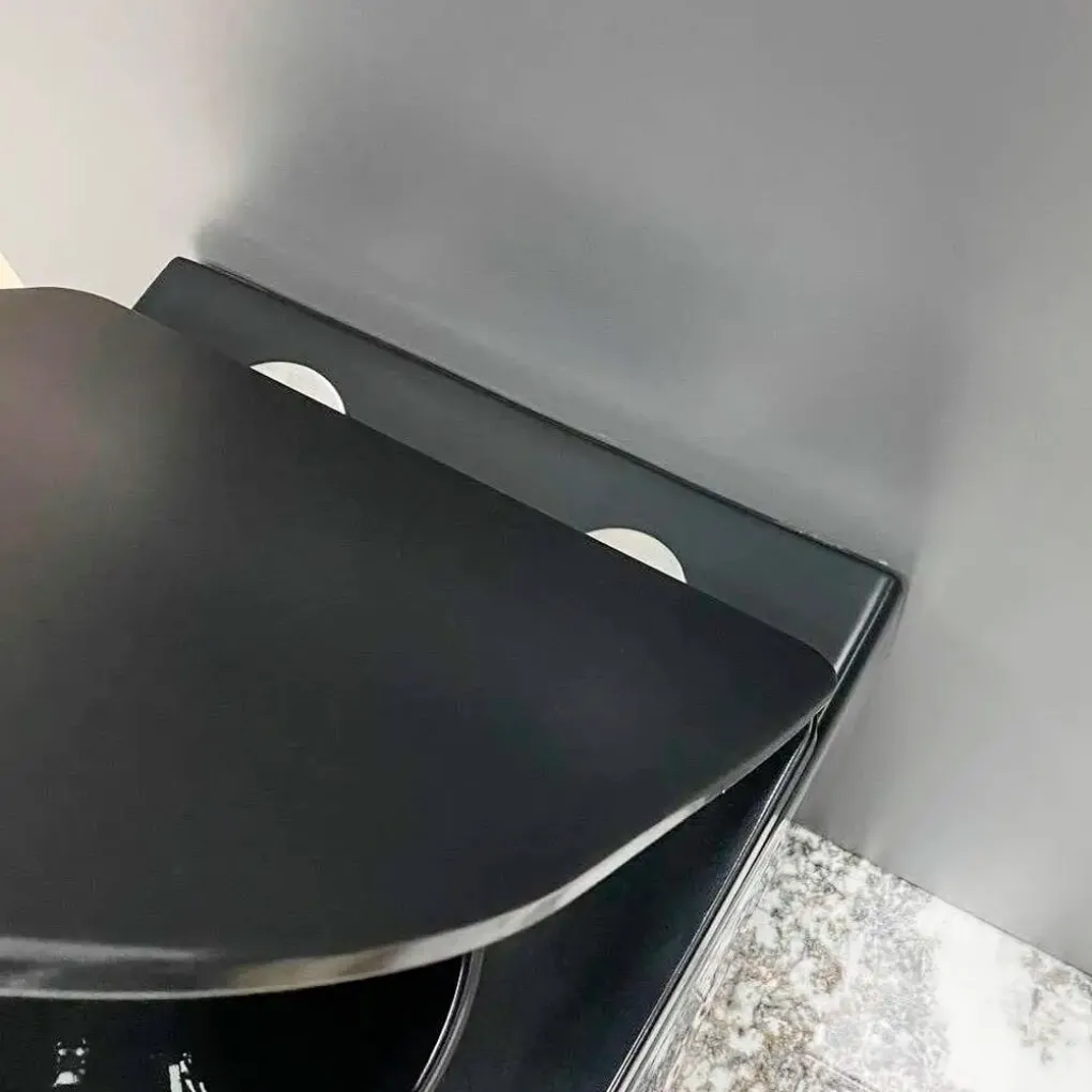 Унитаз подвесной VBI Vulcano Black Glossy (VBI-020414)- Фото 3