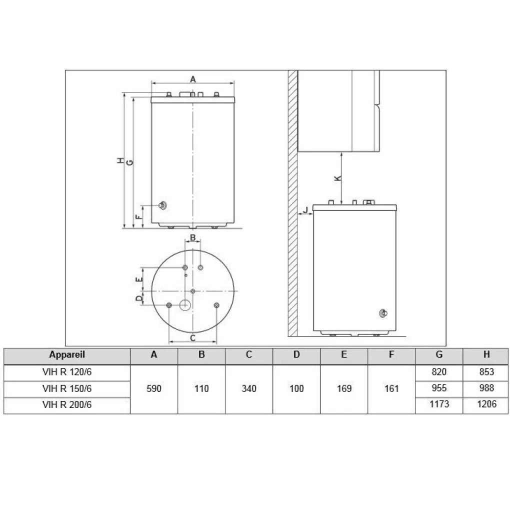 Бойлер косвенного нагрева Vaillant uniSTOR VIH R 200/6 BA (0010015951)- Фото 4