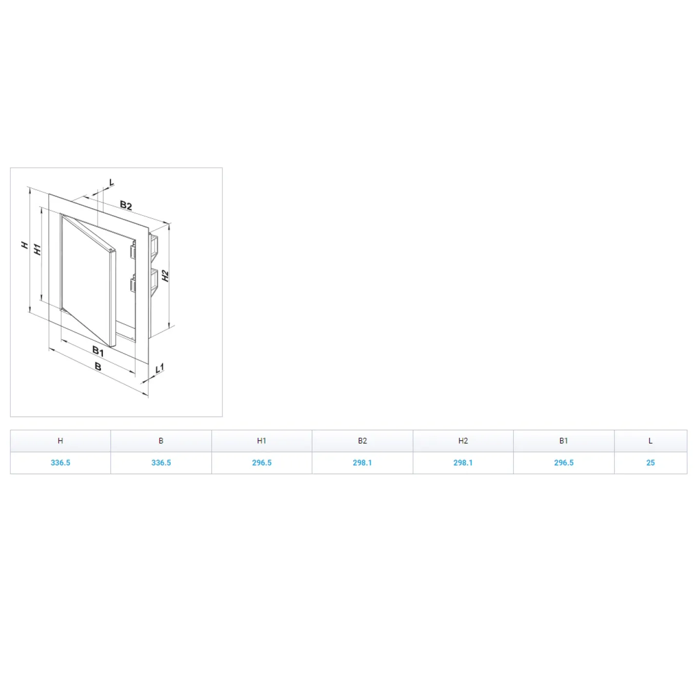 Ревизионная дверца Vents ДМЗ 300x300 (з/п) (0000226406)  - Фото 3