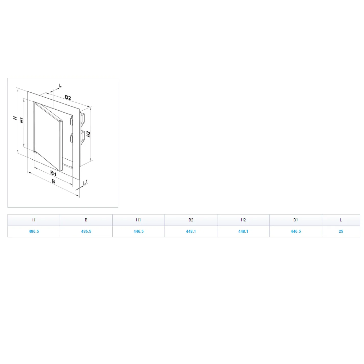 Ревизионная дверца Vents ДМЗ 450x450 (з/п) (0687875116)  - Фото 3