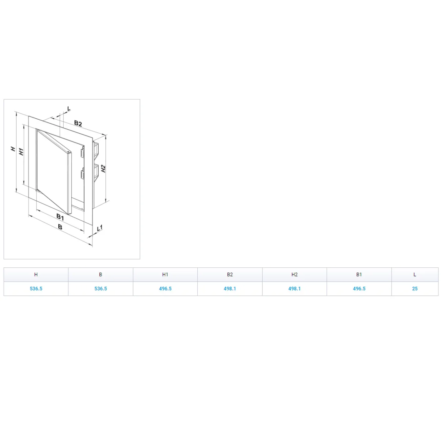 Ревизионная дверца Vents ДМЗ 500x500 (нз/п) (0687897040)  - Фото 3