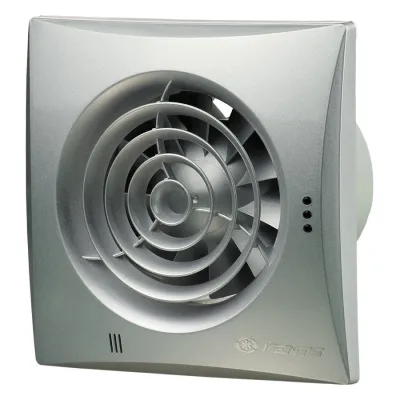 Вытяжной вентилятор Вентс Квайт-Диск 100 Т алюминиевый лак (0688186494)