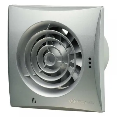 Вытяжной вентилятор Вентс Квайт-Диск 100 Т алюминиевый мат (0688240078)