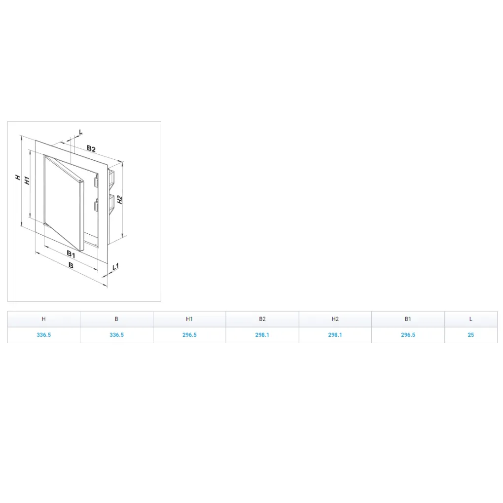 Ревизионная дверца Vents ДМЗ 300x300 (з/п) (0000226406) - Фото 4