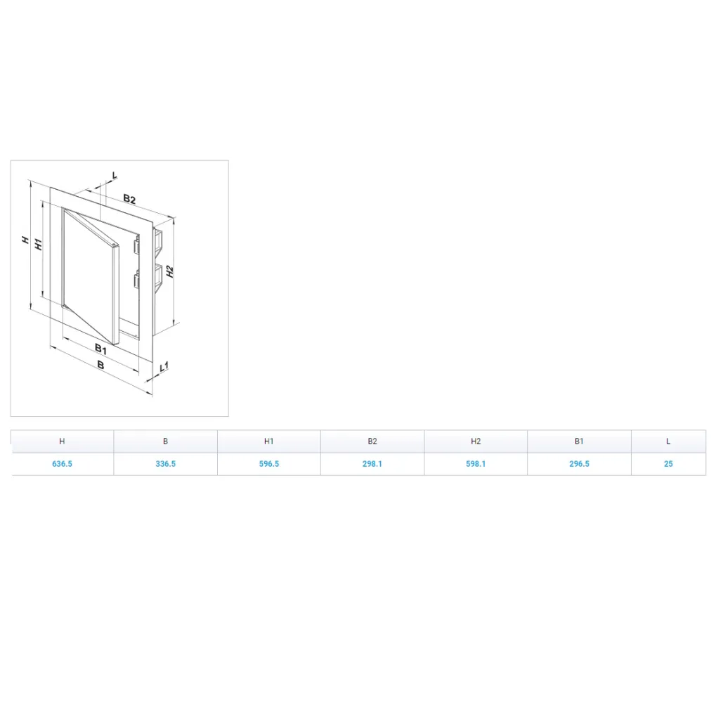 Ревизионная дверца Vents ДМЗ 300x600 (з/п) (0687857660) - Фото 4