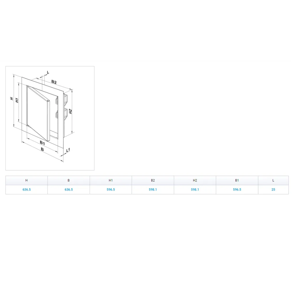 Ревизионная дверца Vents ДМЗ 600x600 (з/п) (0000226413) - Фото 4