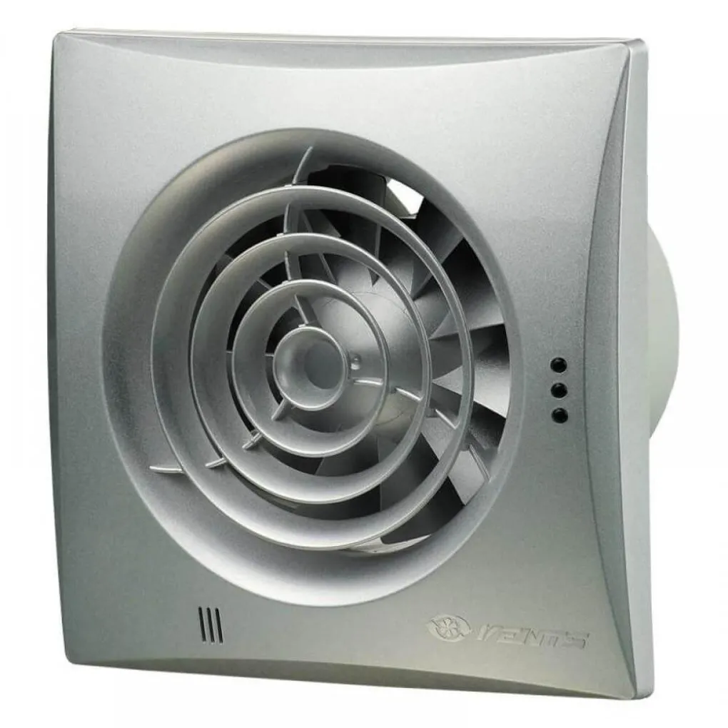 Вытяжной вентилятор Вентс Квайт 100 алюминий матовый- Фото 1