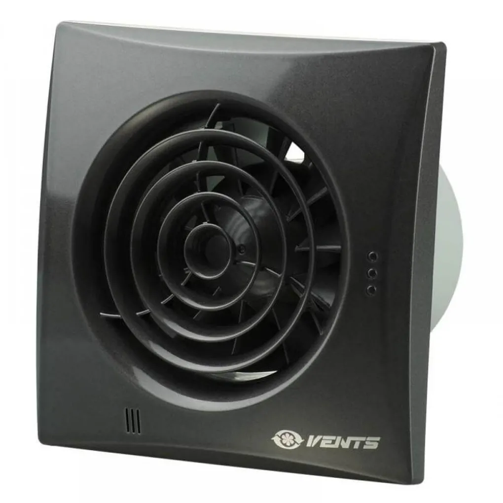 Вытяжной вентилятор Вентс Квайт 100 Т черный сапфир- Фото 1