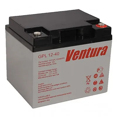 Аккумулятор для ИБП Ventura технология AGM, GPL 12-45 (12 B 45 Ач)