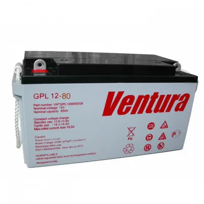 Акумулятор для ДБЖ Ventura технологія AGM, GPL 12-80 (12 B 80 Ач)