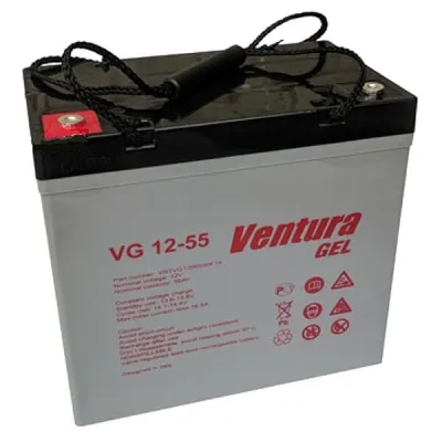 Акумулятор для ДБЖ Ventura технологія AGM, GEL VG 12-55 Gel (12 B 55 Ач)