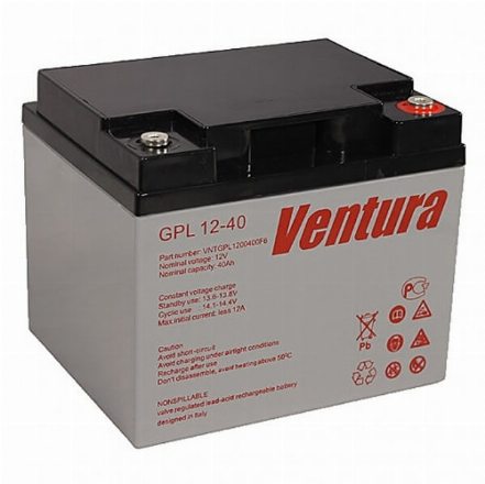 Акумулятор для ДБЖ Ventura технологія AGM, GEL GPL 12-45 (12 B 45 Ач)