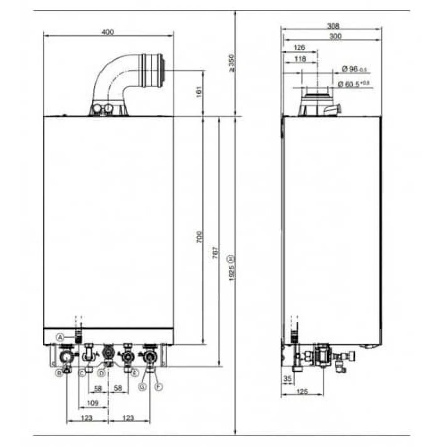 Двоконтурний конденсаційний котел Viessmann Vitodens 050-W B0KA 32 kW + термостат ViCare - Фото 3
