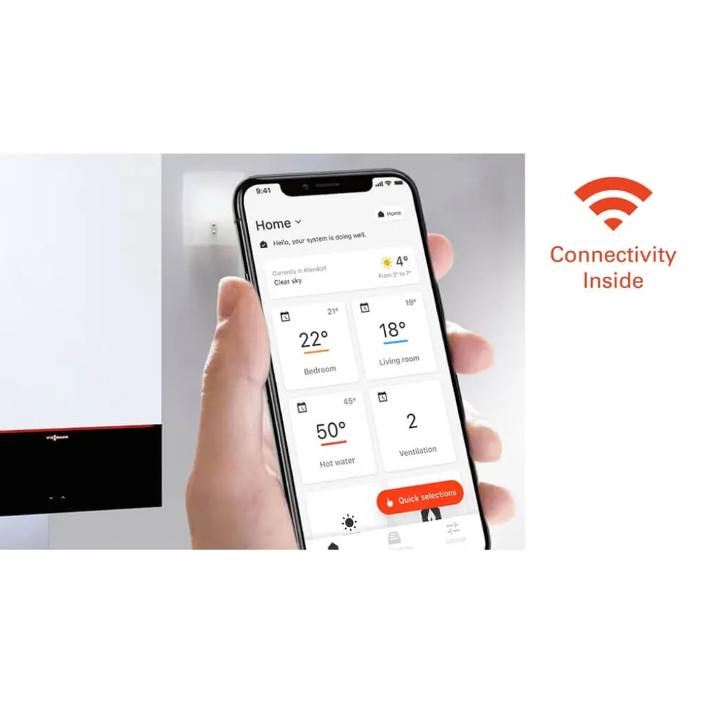 Двоконтурний конденсаційний котел Viessmann Vitodens 050-W B0KA 32 kW + термостат ViCare- Фото 3