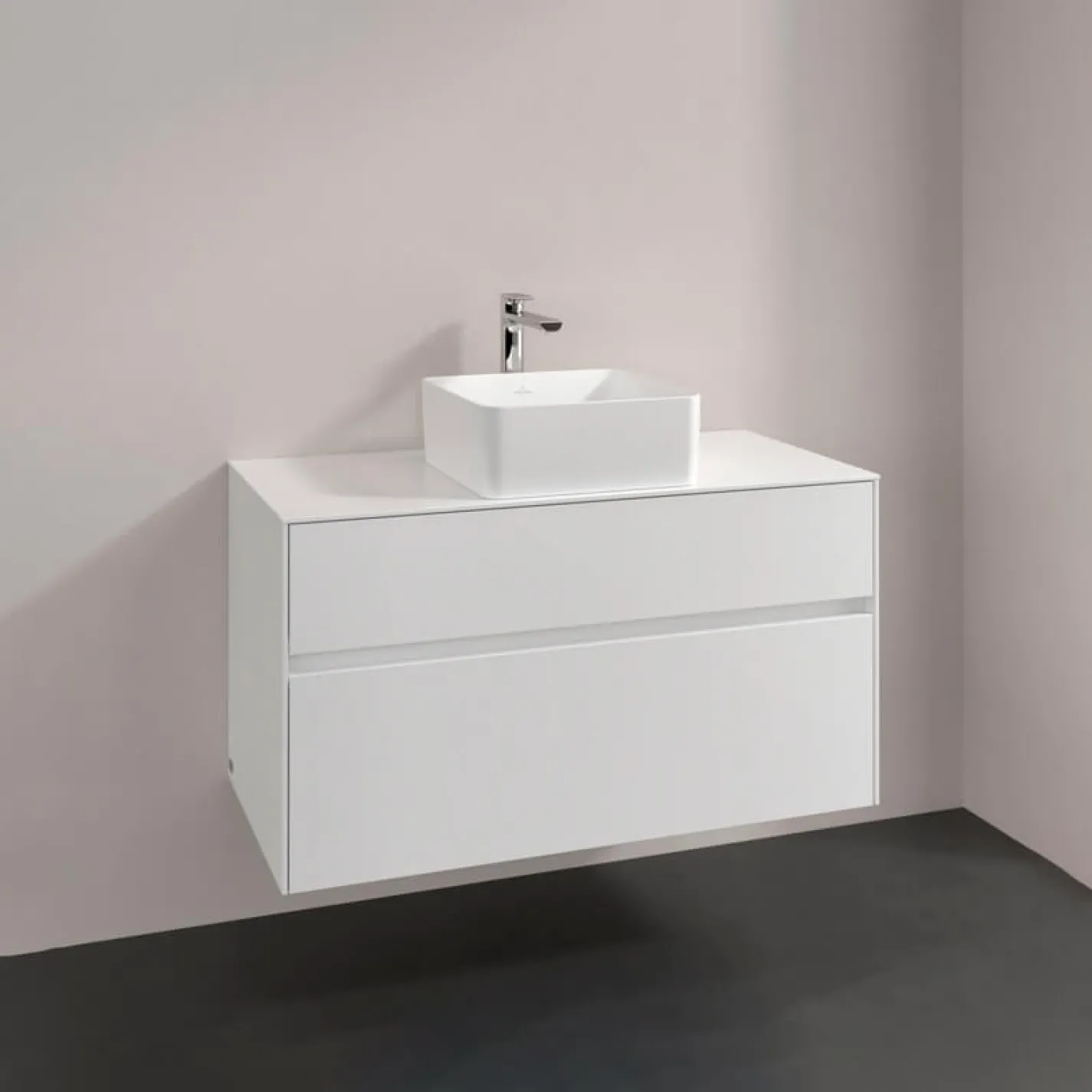 Тумба под умывальник Villeroy&Boch Collaro 100 см, белый глянец (C03800DH) - Фото 1