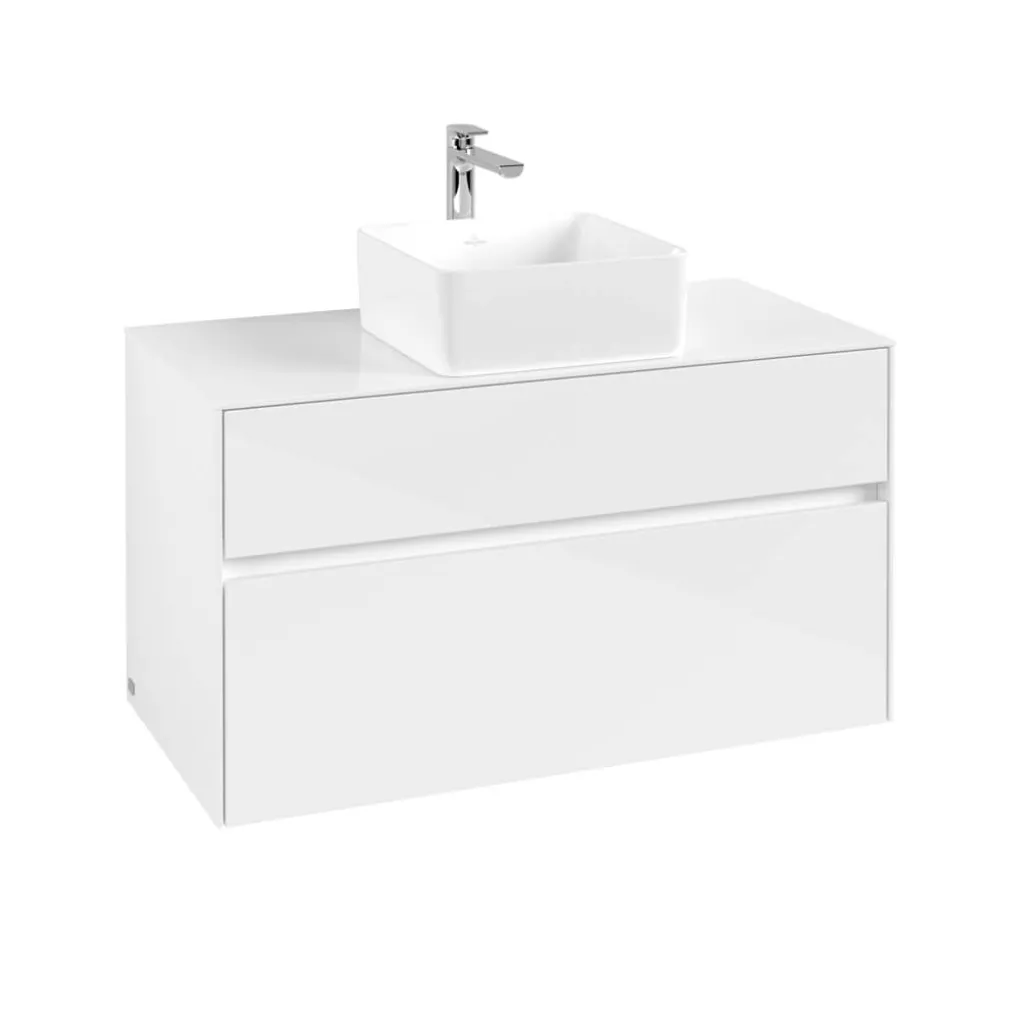 Тумба под умывальник Villeroy&Boch Collaro 100 см, белый глянец (C03800DH)- Фото 1