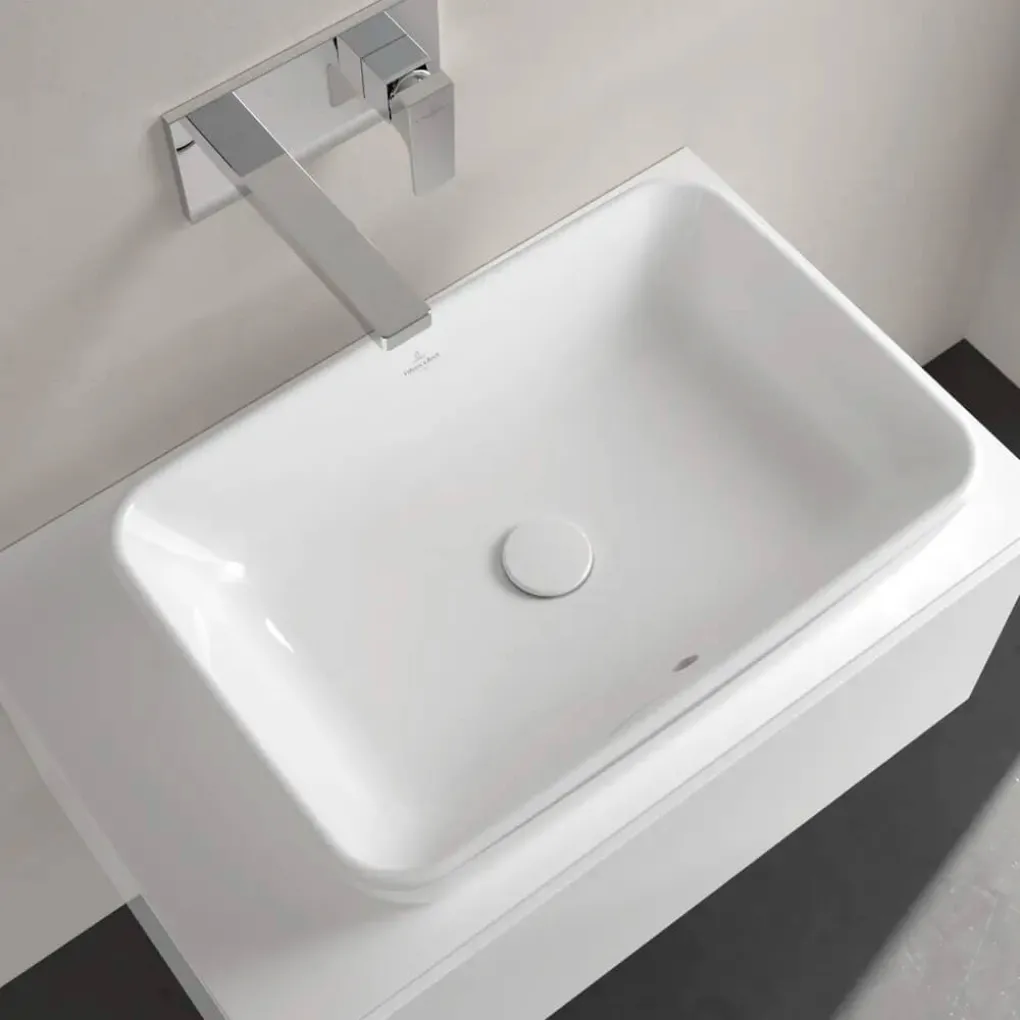 Умивальник на стільницю Villeroy&Boch Architectura White Alpin з переливом (5A276001)- Фото 2