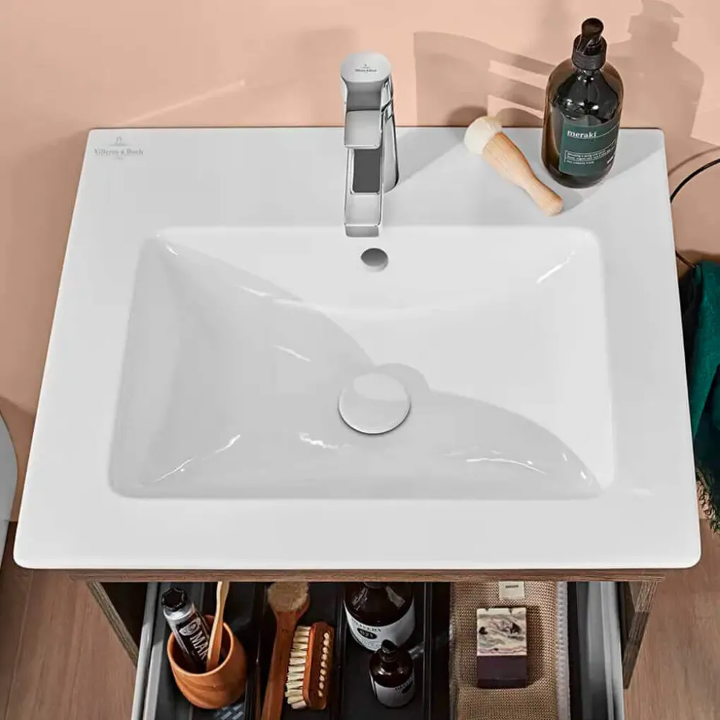 Умивальник на тумбу Villeroy&Boch Venticello з переливом (412460R1)- Фото 2