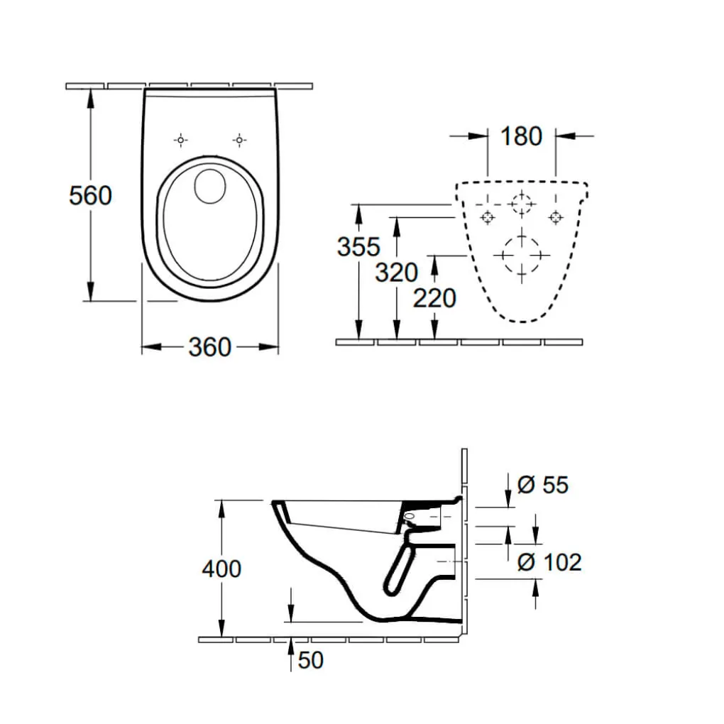 Унітаз підвісний Villeroy&Boch O.Novo з сидінням Soft closing (5660H101)- Фото 4