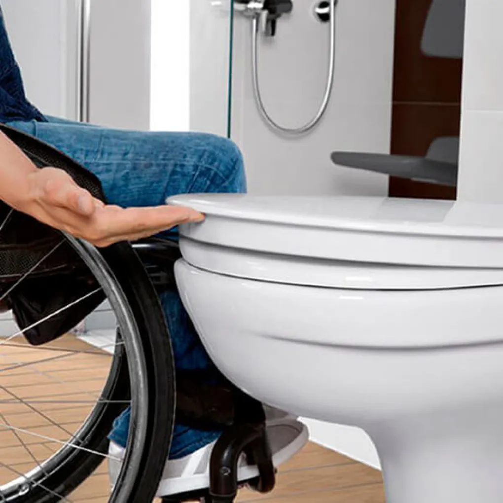 Унітаз підвісний з кришкою Villeroy&Boch O.Novo для інвалідів безободковий (4601R001 9M67S1T1)- Фото 3