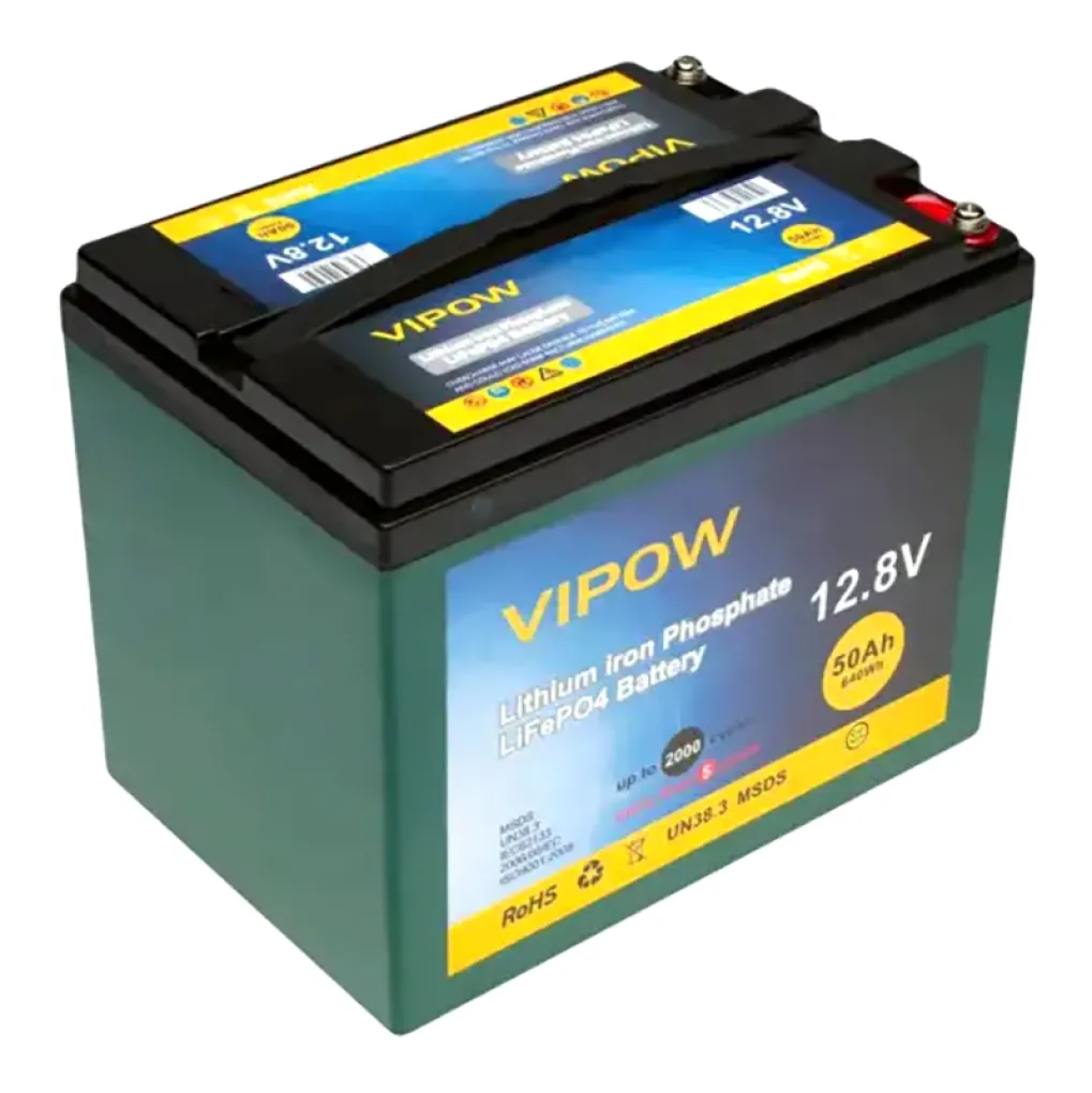 Аккумуляторная батарея Vipow LiFePO4 12,8V 50Ah со встроенной ВМS платой 40A
