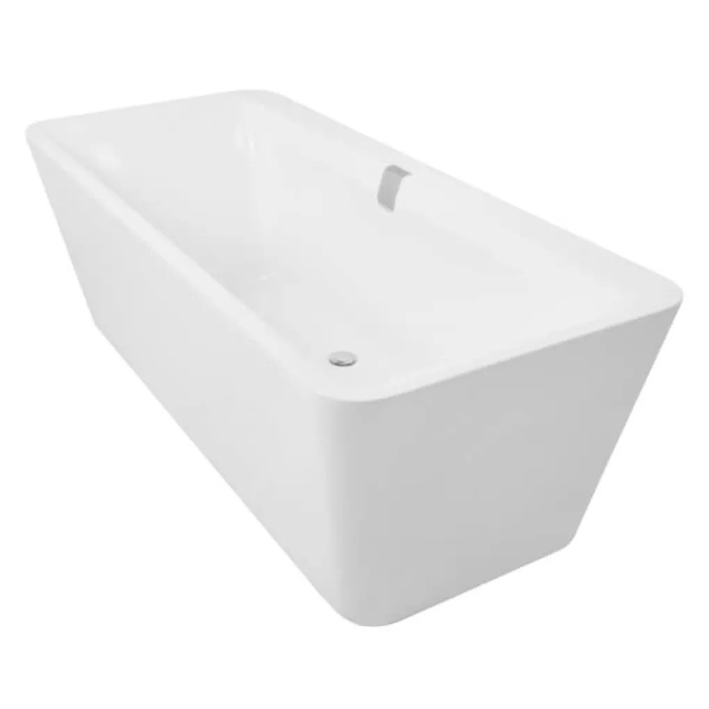 Ванна акрилова асиметрична Volle 180x80 чорно-біла- Фото 3