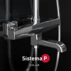 Душова система з термостатом для ванни Volle SISTEMA P, ручний душ 1 режим, білі лійки, хром- Фото 3