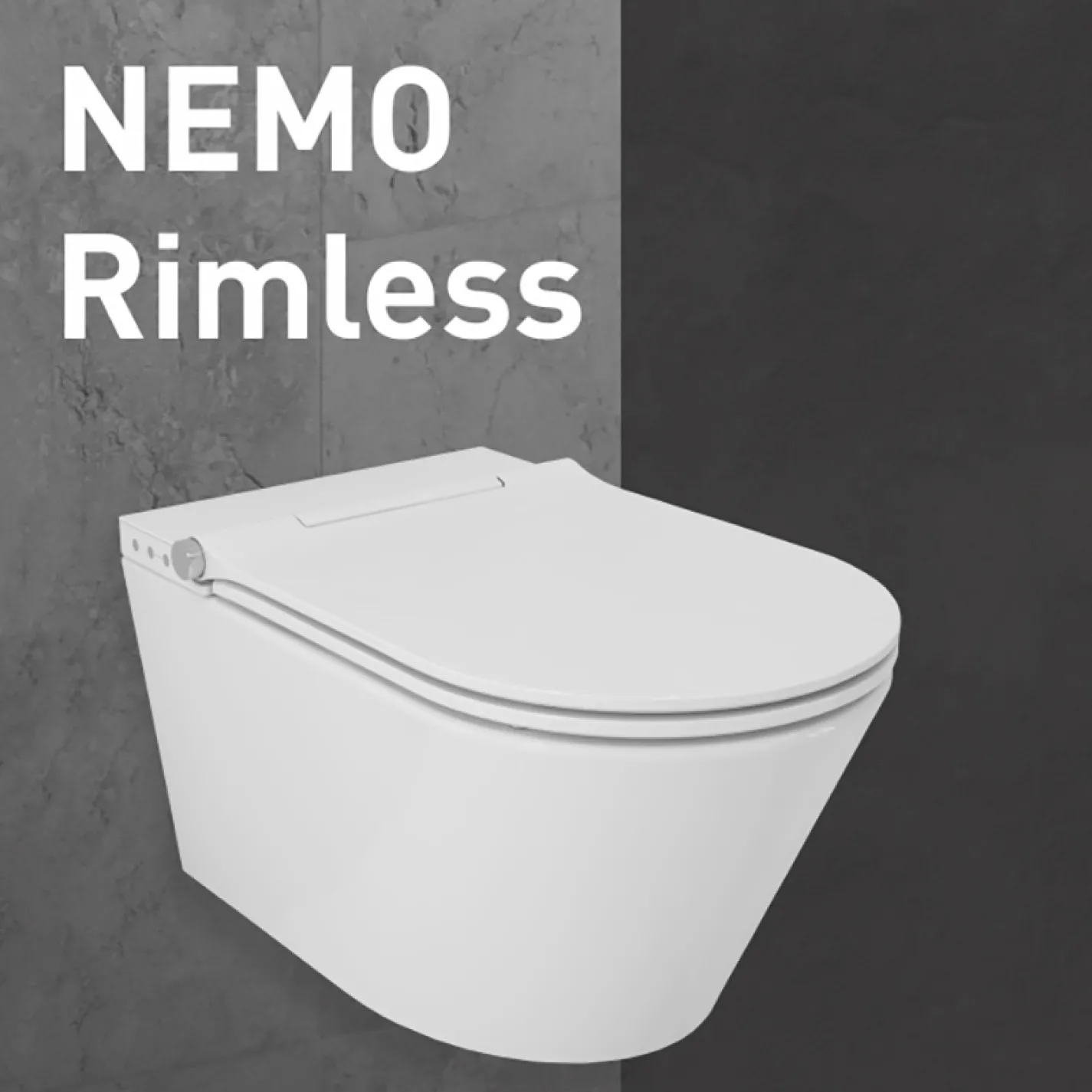 Унітаз-біде підвісний Volle NEMO Rimless з електронним керуванням, білий - Фото 2