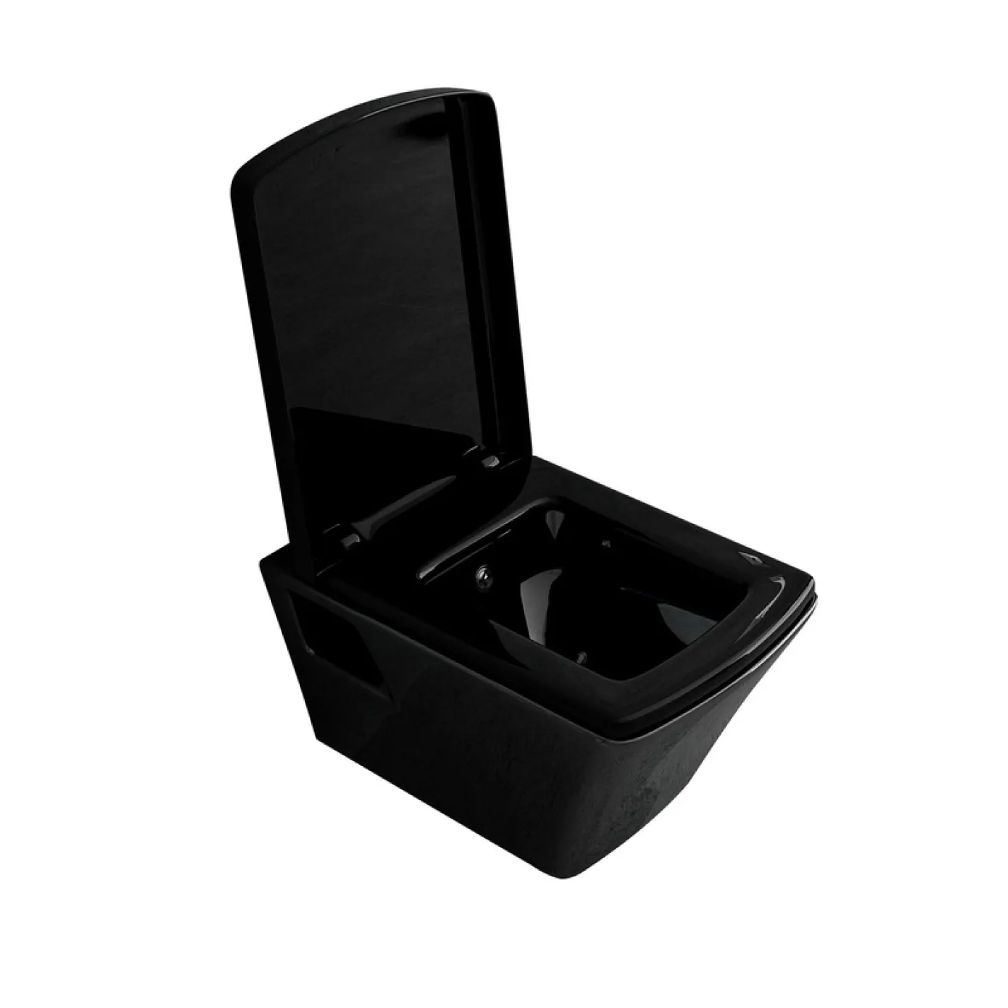 Унитаз подвесной Volle Teo black с сиденьем черный (13-88-422black) - Фото 1