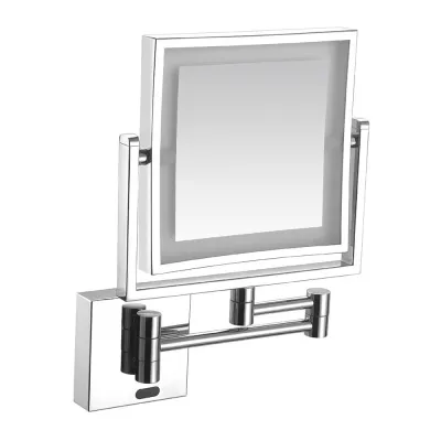 Зеркало квадратное Volle с датчиком движения подвесное, cromo (2500.280601)