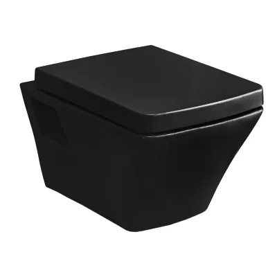 Унитаз подвесной Volle Teo black с сиденьем черный (13-88-422black)