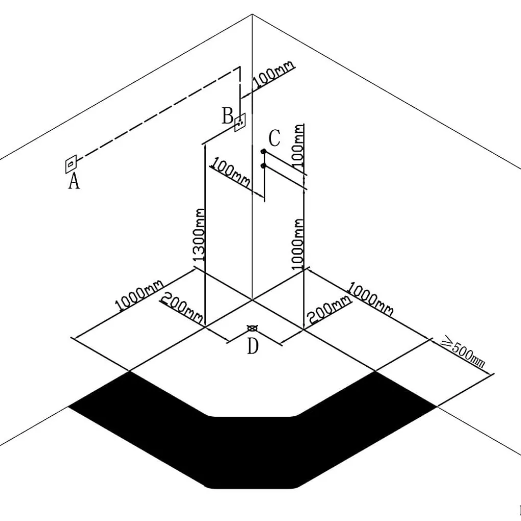 Бокс пятиугольный Volle Lanvin 100х100х215 см с глубоким поддоном (11-88-112)- Фото 3